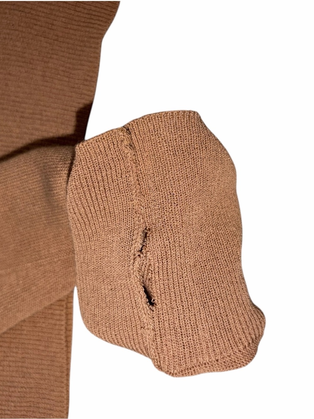 Revolve Sample Sale L'academie Albion Sheer Turtleneck Honey Beige Tan Small - Picture 7 of 9